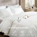 Bedsure 100% Cotton Percale Duvet Cover King, Luxury Hotel Duvet Cover, Curly Frame White Comforter Cover, PureWoven Breathable & Lightweight Bedding Set for All Season, 3 Pieces, 104"x90"