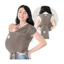 KeaBabies Baby Wrap Carrier Ring Sling - Easy to Wear, Adjustable D-Lite Baby Carrier Newborn to Toddler, Infant Carrying Shirt, Hands Free Bonding, Breathable Fabric Wearing Wrap (Copper Gray)