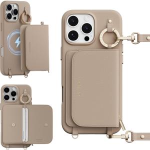MAGEASY Designed for iPhone 16 Pro Max Wallet Case 6.9" - Detachable Wallet Case with Crossbody Strap, 16ft Ultimate Drop Protection, [The Only Phone Case with Purse Compatible with MagSafe] | Pouch M