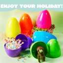 JOYIN 12PCS 10" Jumbo Easter Eggs, Bright Plastic Giant Eggs Empty Fillable for Easter Eggs Hunt, Filling Treats Party Favor Classroom Prize Supplies Decoration
