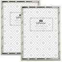 YiPinYin 5x7'' Bamboo Detail Designs Silver Metal Picture Frame 2pack,Elegant Silver Plated Baby Nurse Photo Frames 5x7'' With Soft Touch Velvet Backing for Desktop and Wall Décor