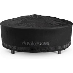 Solo Stove Surround Shelter Large | Protective Cover for Fire Pit Surround Table, Weather-Resistant, Solution Dyed Acrylic/PVC Backing/Aluminum Support Stays, Dims (HxDia): 20.8 x 54.1 in, Black