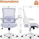 NEO CHAIR Office Desk Chair High Back Mesh Chair Adjustable Lumbar, Purple, 24 inches x 21.5 inches x 38.5 inches