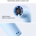 Aecooly Portable Handheld Fan, Powerful Turbo Mini Fan, 16500 RPM High Speed Aero, 14H Max Cooling Time, 5 Speeds Pocket Rechargeable Personal Small Travel GIfts for Women Men -Blue