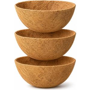 Y&M 3pcs 20 Inch Round Coco Fiber Hanging Basket Liner for 20'' Hanging Planter