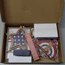 FairySandy 13 Pcs Memorial Day Decorations American 4th of July Patriotic Tiered Tray Decor Rustic 250th Anniversary Farmhouse Table Wooden Sign USA Flag Star Red White Blue for Independence Day Party