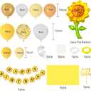 TUPARKA Sunflower Birthday Party Decorations Kit Sunflower Banner Yellow Balloon Arch Sunflower Vine Sunflower Heads Table Covers Cake Toppers 146 Pack Sunflower Party Supplies for Baby Shower Dcor