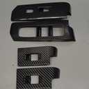 Window Lift Control Switch Button Decorative Panel Cover Fit for 4Runner 2025 2026 SR SR5 TRD Limited/Platinum (Carbon Fiber) 4PCS 4Runner Accessories