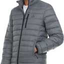 Gerry Packable Puffer Jacket Men, Warm Lightweight Winter Jackets for Men (Large, Dk Pewter)