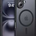 BENTOBEN Magnetic for iPhone 16 Case(Compatible with MagSafe), Full Camera Protection Translucent Matte Anti-Fingerprint Anti-Scratch Shockproof,Phone Case for iPhone 16 6.1 Black