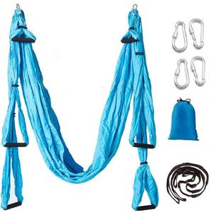 Aerial Yoga Swing Set, Ultra Strong Hammock Trapeze Extension, Antigravity Ceiling Hanging Sling Inversion Exercises (Sky Blue)