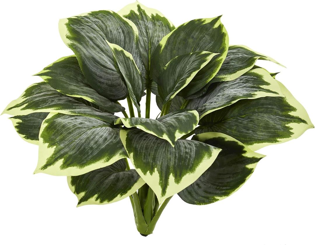 Nearly Natural 23-In Variegated Hosta Artificial Plant, Green