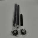 Shower Curtain Rod, 1" Diameter Heavy Duty Tension Shower Rod, Non Slip Adjustable 28-46 inch No Drilling Shower Curtain Rods Spring Tension For Bathroom, Shower Stall, No Rust, Black