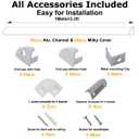hunhun 20-Pack 3.3ft/1Meter V Shape LED Aluminum Channel System with Milky Cover, End Caps and Mounting Clips, Aluminum Profile for LED Strip Light Installations, Very Easy Installation
