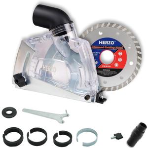HERZO Cutting Dust Shroud for 5 inch and 4-1/2 inch Angle Grinder