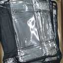 6 Pieces Large Clear Travel Packing Cube Clear Vinyl Zippered Storage Bags See Through Moving Bag PVC Multipurpose Pouch with Handle for Suitcase Shirts Dress Storage (Black, 15.8 x 10.2 x 3.9 Inch)