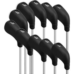 PGM Golf Club Covers, 10pcs Protective Washable Golf Iron Head Covers Set with Number Opening, Easy On and Off, Fits Right Handed Brands