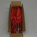 SHACOS 10 pcs 9.8" Large Glitter Poinsettia Flowers Stems Clips Velvet Fabric Floral Picks Christmas Flowers Christmas Tree Ornaments Wreath Garland Decoration, Red