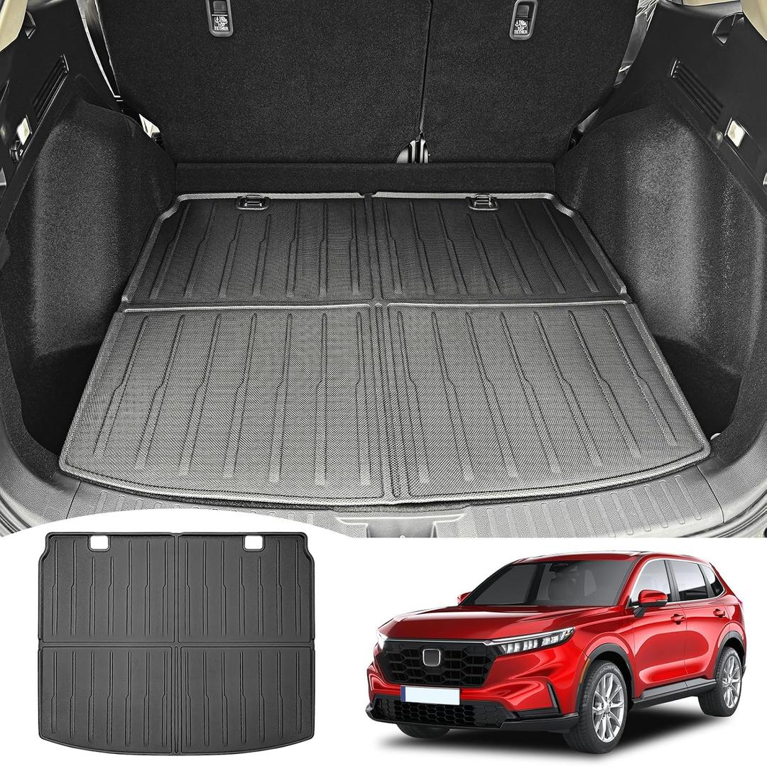 Rear Cargo Mat for 2023 2024 2025 Honda CRV Hybrid Cargo Liner All Weather TPE Anti-Slip Trunk Mat for 2023-2025 Honda CR-V Accessories (Fit 23-25 Hybrid Upper Deck)