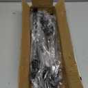 MIXXIDEA18 Inch Ground Anchors Screw in Folding Ring Spiral Metal Ground Stakes Dog Tie Out Stake Spiraling Anchor Trampoline Anchors for Tent (black-6pk)