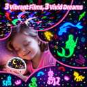 COOLNIGHT Unicorn Night Light Star Projector for Kids, 3 Films+93 Colors Kids Projector Night Light,360 Rotating All Night, Remote+Dimmable+Timer,3 Year Old Girl Gifts,4 Year Old Girl Birthday Gifts