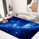 Large Area Rug 5'x6' Carpet for Bedroom Living Room Kids Room Home Decor Entryway Indoor Rugs Mat Non Slip Galaxy Star Blue Nebula (Pattern3)