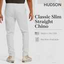 Hudson Mens Classic Slim Straight Chino (White) 30
