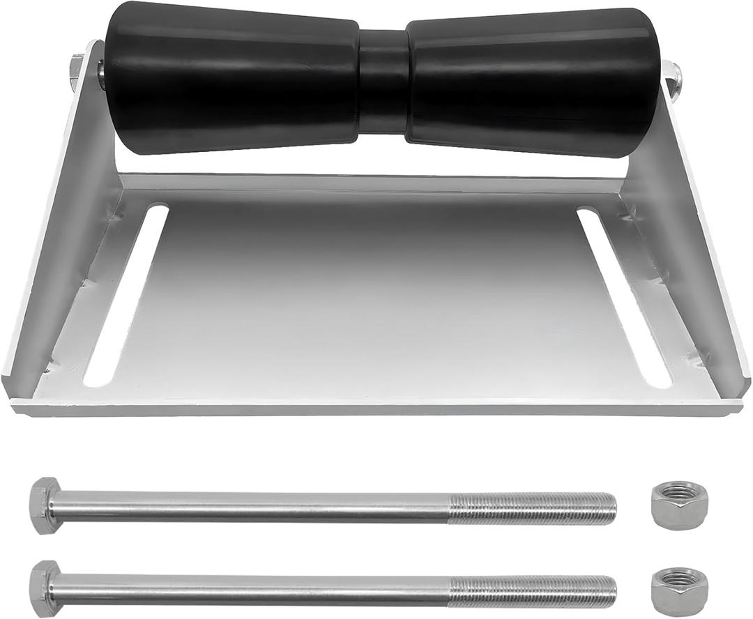 8", 12" Boat Trailer Keel Roller Assembly Kit with Bracket and Roller Shaft, Galvanized Steel, Includes Mounting Bolts, Enhanced Rollers for Easy Launch and Smooth Transport