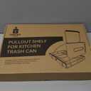 Pull Out Trash Can Under Cabinet Shelf - Under Sink Trash Can Pull Out Slider for 3040 Quart Cans Up to 125 lb - Cabinet Trash Can Pull Out Kit w/Garbage Bag Holder - (Can Not Included)