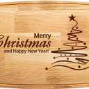 2026 Christmas Cutting Board  Laser Engraved Wooden Holiday Charcuterie Board, Merry Kitchen Dcor, Christmas Gift for Family, Friends, Mom, Dad & Housewarming (11.5" X 7.5 Oak Wood Compact)