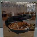 Pizza Oven Indoor, 12 Inch Retro Pizza Maker, Rapid Heating 800˚F, 1200W Glazed Ceramic Stone Electric Pizza Cooker, Two-button Precise Temperature Control, Viewing Window for Precise Cooking