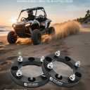 YHTAUTO 4x137mm Wheel Spacers 1 inch Fits Bombardier, Can-Am, Kawasaki, Suzuki Models, Outlander, Commander, Renegade, Mule, Prairie, Tire Spacers w/ M10x1.25 Studs, 110mm Center Bore 4 Lug 2PCS