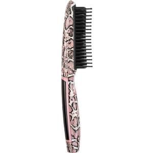 Calista Triangl Pro Heated Detailer Brush, Smoothing, Anti-Frizz Professional Heat Styling Brush, Burn-Free Firm Bristles, Ionic and Ceramic Technology, 5 Heat Settings (11", Snakeskin)
