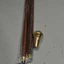 Victorian Walking Stick Cane Brass Handle with Brown Wooden Cane Vintage Collection