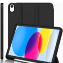 iPad (A16) Case/iPad 10th Generation Case [11-Inch 2025/10.9 Inch 2022] with Pencil Holder, Trifold Stand Smart Cover with Soft TPU Back,Auto Wake/Sleep(Black)