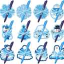 Tenare 24 Set Winter Sticky Notes and Pens Set Mini Christmas Notepads Bulk Winter Gifts for Students Coworkers Snowflake Polar Animal Pad Pen Holiday Classroom Party Favors Adults Office Supplies