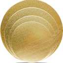 WANBAO 4 Pack Gold Cake Boards Round Cake Circles 6, 8, 10, 12 Inch Cake Base Cardboard, 1 of Each Size Set for Baking Cake, Wedding Birthday Cake, Dessert, Cake, Pizza Decorating and Exhibition