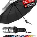 REPEL Windproof Travel Umbrella - Compact & Withstands Winds up to 85MPH , Strongest Premium Auto Folding Umbrella for Rain and Sun - Durable, Light & Portable for Women & Men , Fits Backpack & Cars