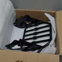 PBYMT Detachable Two-Up Luggage Rack with 4 Point Docking Hardware Kit Motorcycle Mounting Rack Compatible with Harley Touring Road King Street Electra Glide 2014-Later Gloss Black