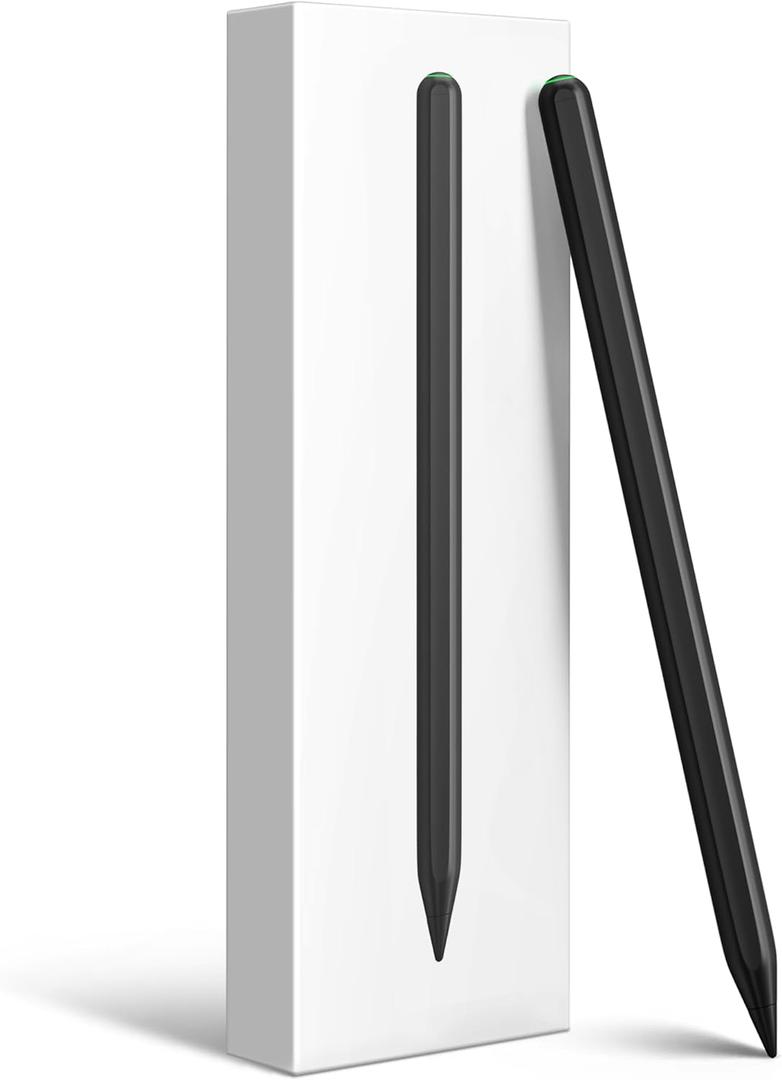 IPad Pencil 2nd Generation with Magnetic Wireless Fast Charging, Same as Apple Pencil 2nd Generation, Stylus Pen Work for iPad Pro 11 in 1/2/3/4, iPad Pro 12.9in 3/4/5/6, iPad Air 4/5, iPad Mini 6 (Black)