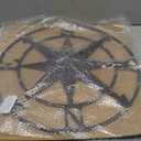 Zeckos Distressed Metal Nautical Compass Rose Wall Dcor - Rustic 20-Inch Diameter Hanging Art with Vintage Black Enamel Finish - Perfect for Indoor and Outdoor Display