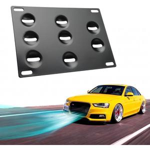 No Drill Front Bumper Tow Hook License Plate Relocator for Audi A4/S4/RS4(Only B8) Street Legal Not Blocking Sensor or Register Tag AXECOGlobal Parts