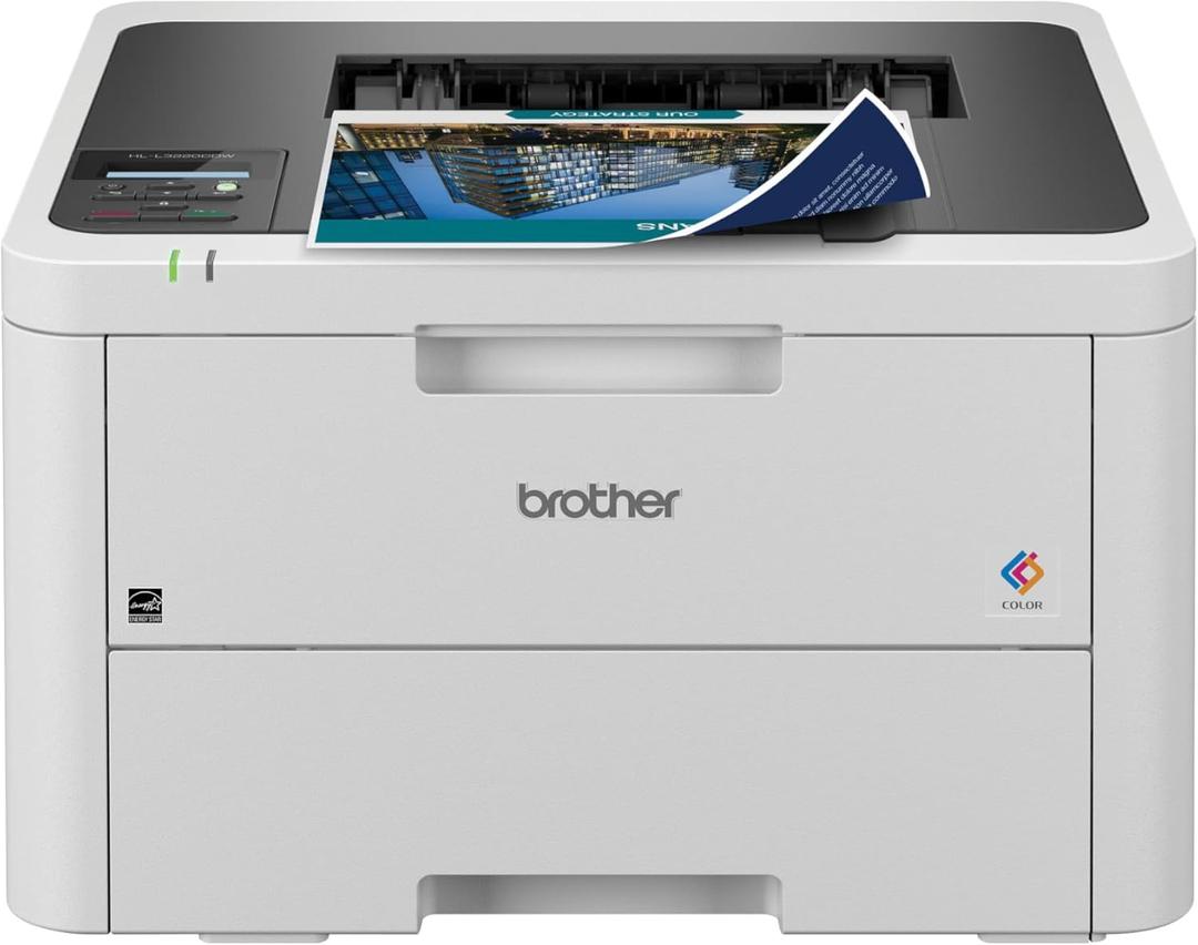 Brother Color Laser Printer with Wireless Printing Fast 19 PPM Output, Duplex Feature, Mobile Device Compatible, 250-Sheet Paper Tray for Professional Home Office Printing (HL-L3220CDW)