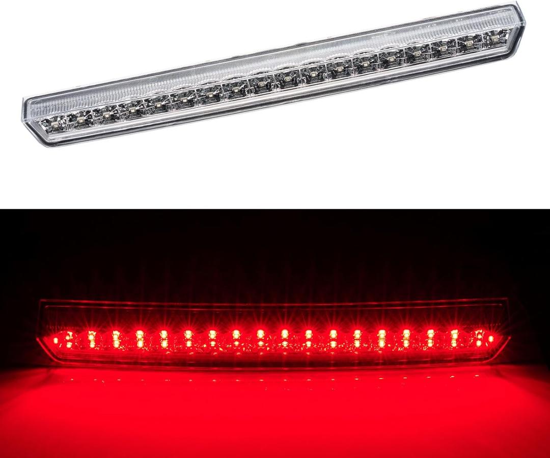 Third 3rd Brake Light LED for 2015-2020 Chevy Tahoe/Suburban, High Mount Rear Brake Lights Assembly for 2016-2019 Suburban 3500HD, Waterproof Center Cab Lamp Stop Light (Chrome)