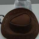 Zhanmai 12 Pcs Cowboy Hat & Bandana Set Western Costume Accessories for Cowboy Party Bulk Favors for Theme Party(Deep Coffee Color)