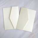 MillaSaw 25pcs Ivory Invitation Envelope for Wedding Bridal Shower Birthday Anniversary Sturdy Invitation Suite.
