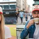 Original Classic Two-Toned Embroidered Lettering Dad Hat Vintage Low Profile Baseball Cap Adjustable Plain Snapback (White)