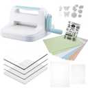 6in Die Cutting Machine, Manual Embossing Machine for Scrapbooking Starter (Blue)
