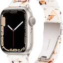 Light House Apple Watch Bands-Fashion Lightweight Resin iWatch Bands for Women Men 38mm/40mm/41mm/42mm(Series 11 10), 49mm/46mm/45mm/44mm/42mm(S 3 2 1), Compatible with Apple Watch Series 11 SE 10 9 8 7 6 5 4 3 Ultra (Bubbly Nougat White for Starlight)