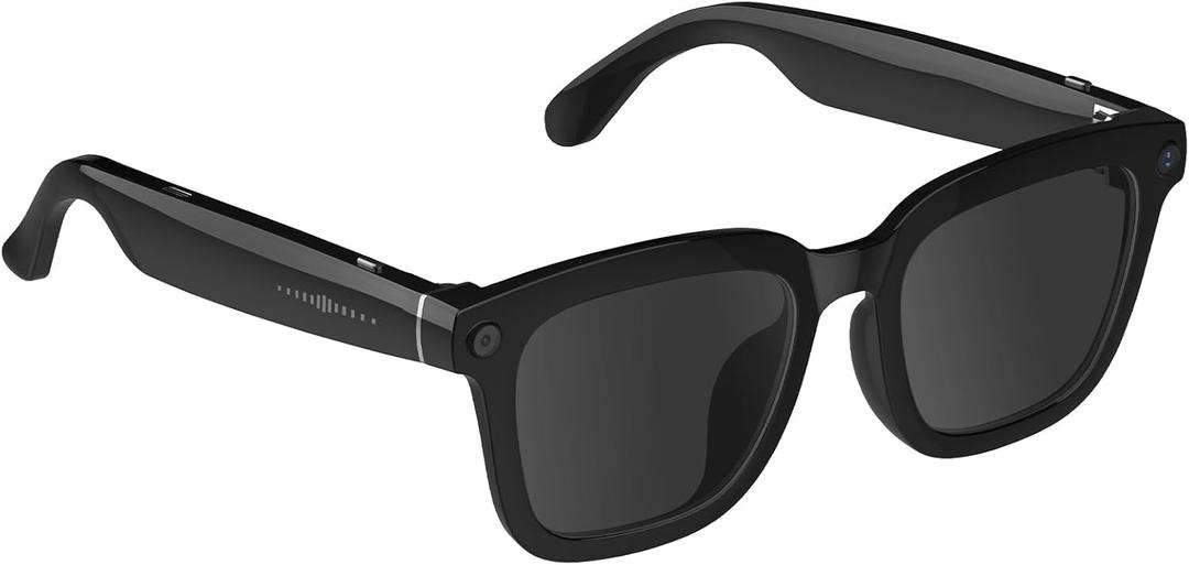 Smart AI Glasses with 80MP HD Camera, 1080P Video, Bluetooth/Wi-Fi, Voice Control & AI Recognition  Lightweight Hands-Free Glasses for Recording & Translation, Photography- Polarized Lense